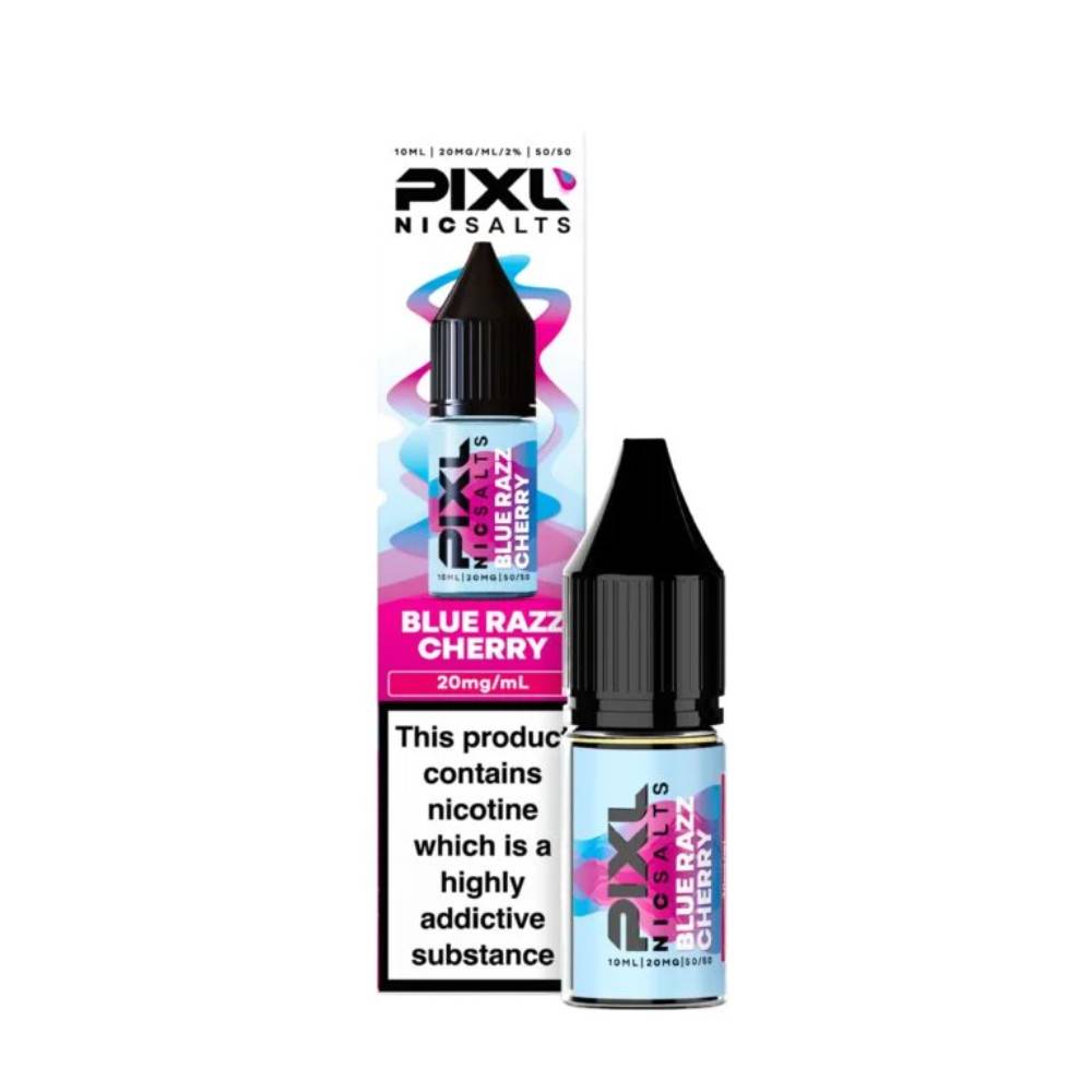 Pixl Nic Salts 10ml E liquids Box of 10 Blue Razz Cherry 20mg