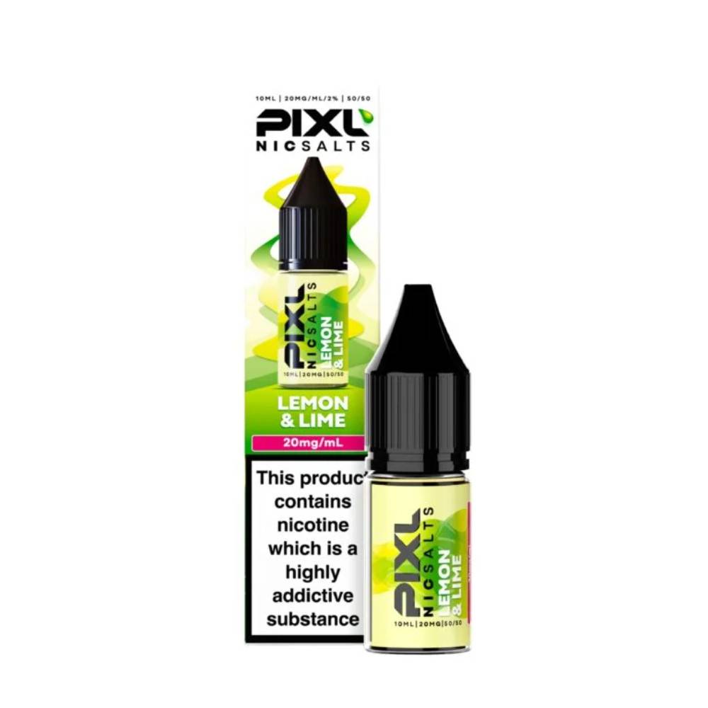 Pixl Nic Salts 10ml E liquids Box of 10 Lemon Lime 20mg